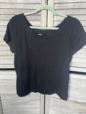 NWT St. John Collection Black Knit Top M Made in USA $355